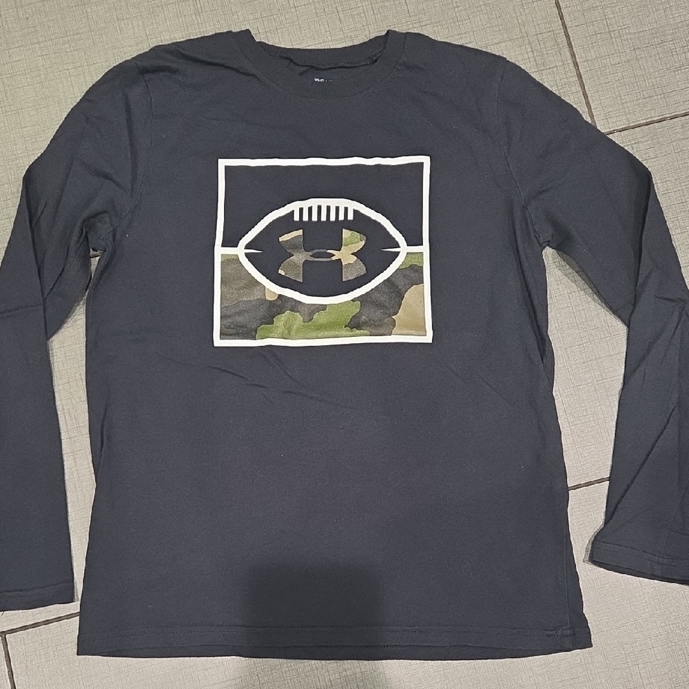 Under Armour Black Camo Football Long Sleeve Tee